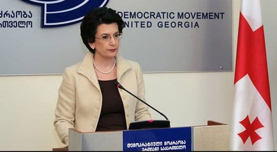 Partijos „Demokratinis judėjimas – Vieningoji Gruzija“ atstovė Nino Burdžanadzė. Timer.ge nuotr.