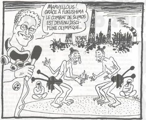 Japonija piktinasi Fukušimos karikatūromis