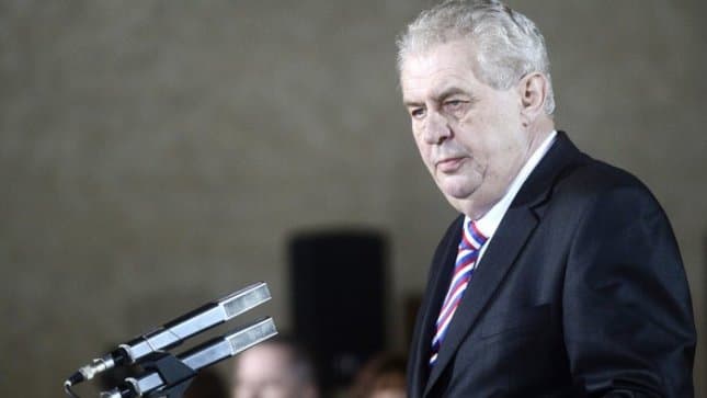 Čekijos prezidentas Milošas Zemanas. EPA-ELTA nuotr.