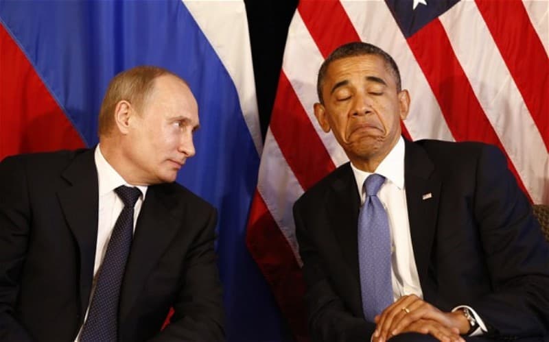 Rusijos prezidentas Vladimiras Putinas ir JAV prezidentas Barackas Obama
