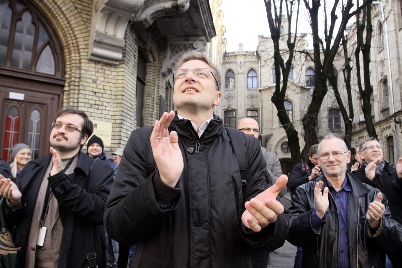 Lietuvos žurnalistų sąjungos pirmininkas Dainius Radzevičius. Eltos nuotr.