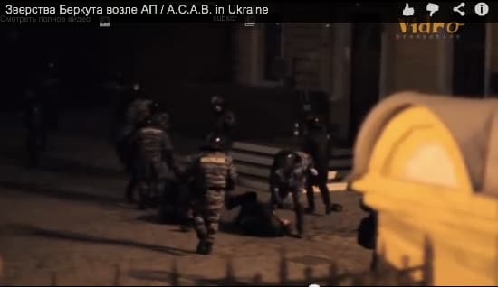 „Berkuto“ žvėriškumai Kijeve (video)